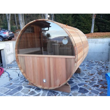 sauna rond panoramique