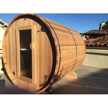 sauna rond tout red cedar